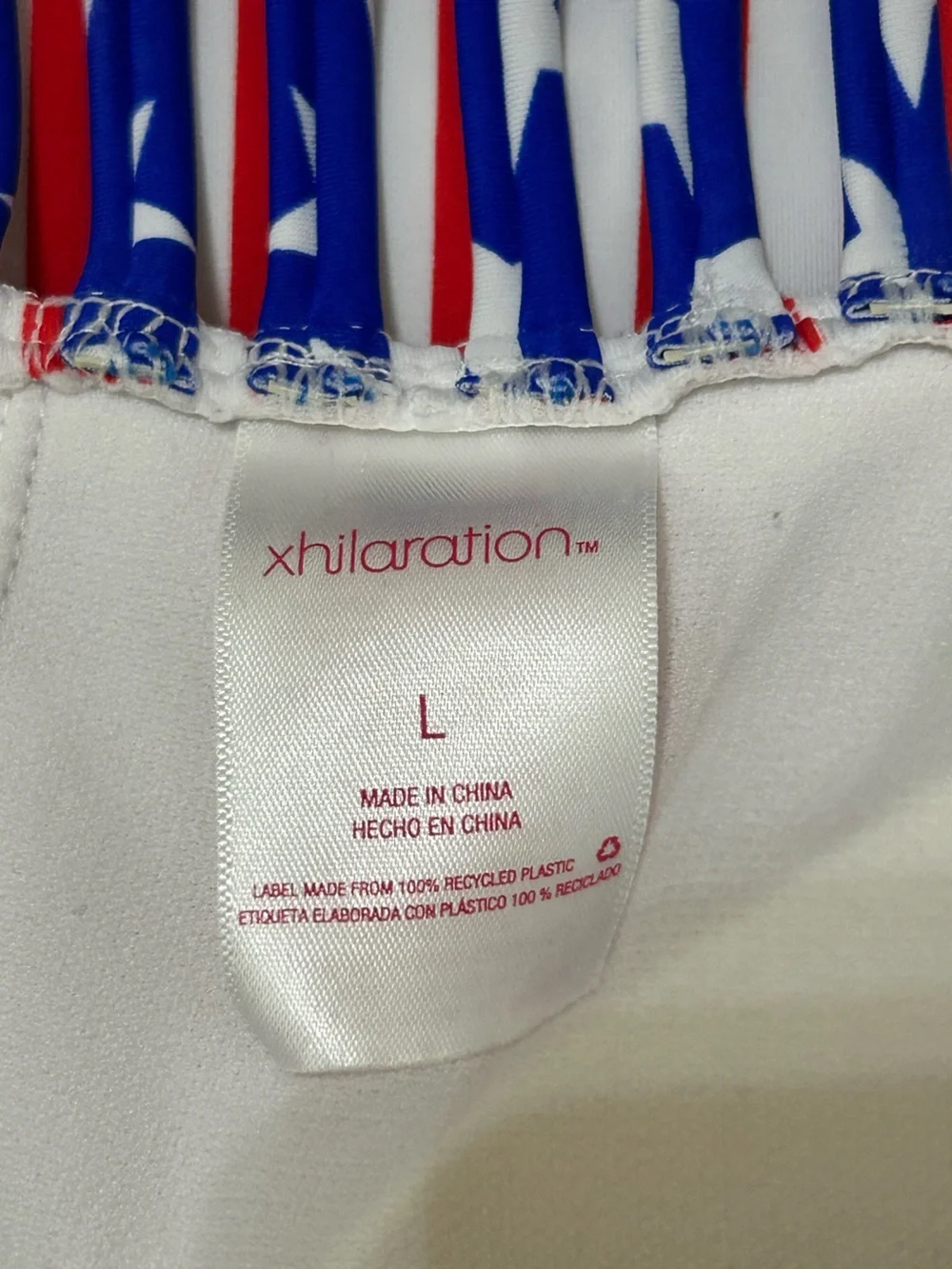 Xhilaration Red, White & Blue Striped Bikini Top americana july 4th celebration - Picture 4 of 5